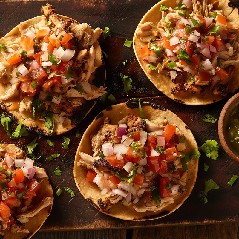 Carnitas and Barbacoa Tostadas